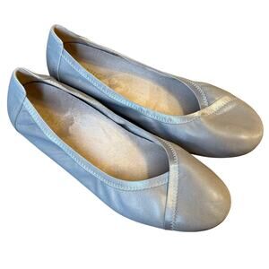 Vionic Caroll Classic Leather Ballet Flat Arch Support Ortho Gray Women’s Sz 9.5
